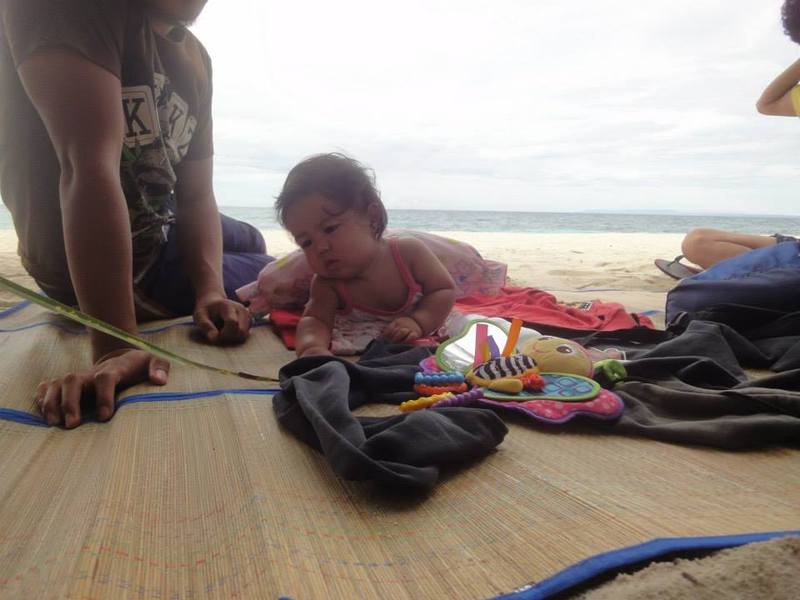 enjoying the beach